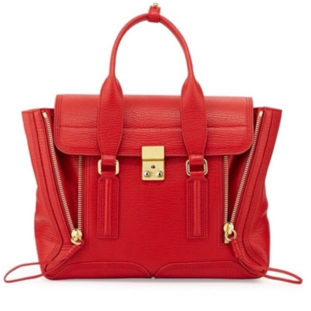 3.1 Phillip Lim Pashli Satchel Bag Large Red Oversized